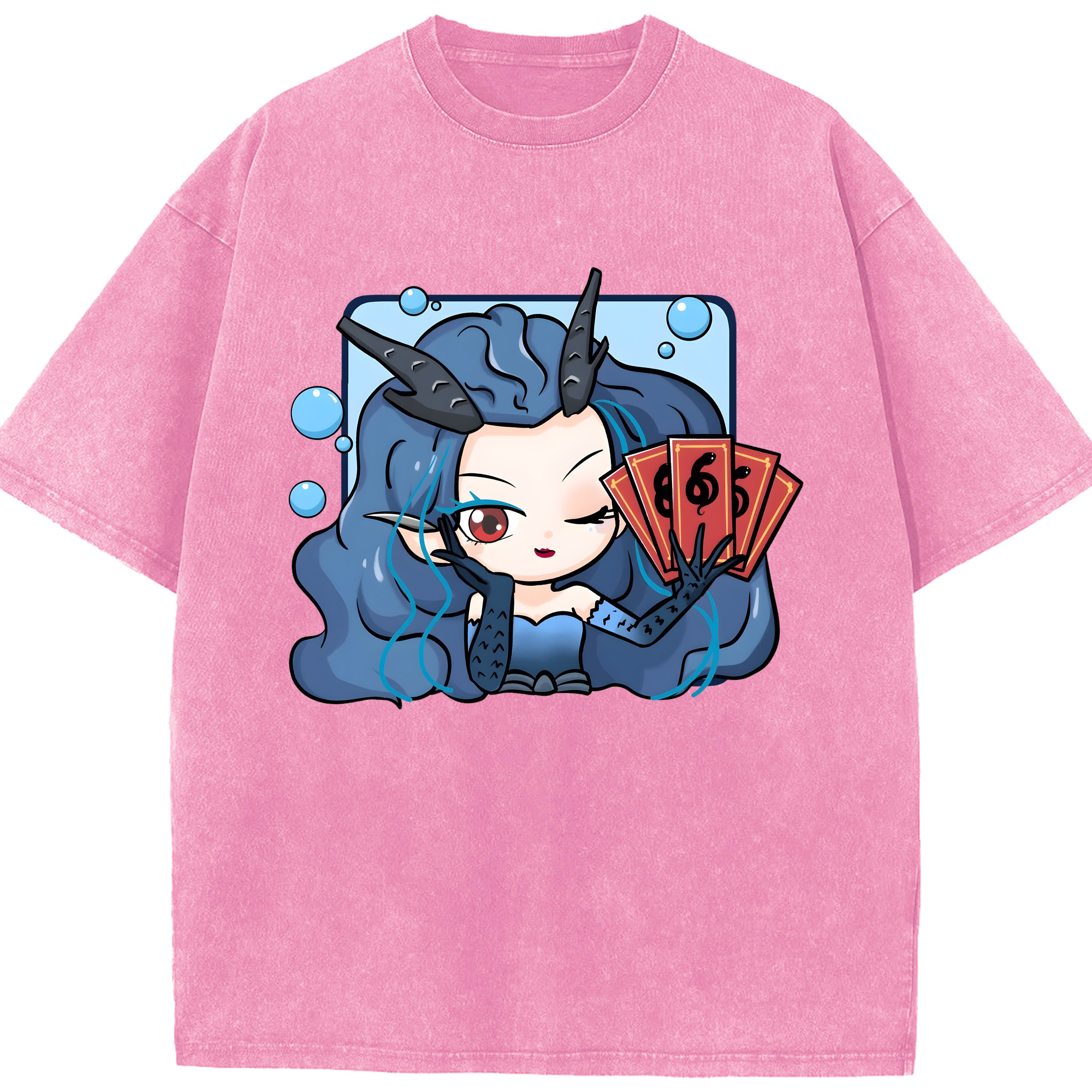 （画像用） Ne Zha 2 ナタ 魔童の大暴れ 綿100% ヴィンテージ風 半袖Tシャツ（フロントプリント）